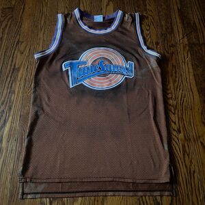 Tune Squad Bleached Dyed Brown Jersey Space Jam Bugs Bunny Basketball Tank Top M